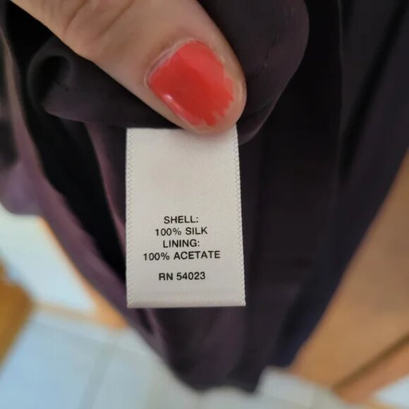 Banana Republic 100% Silk Purple Midi Dress 6 | Wedding Guest - Picture 4 of 4